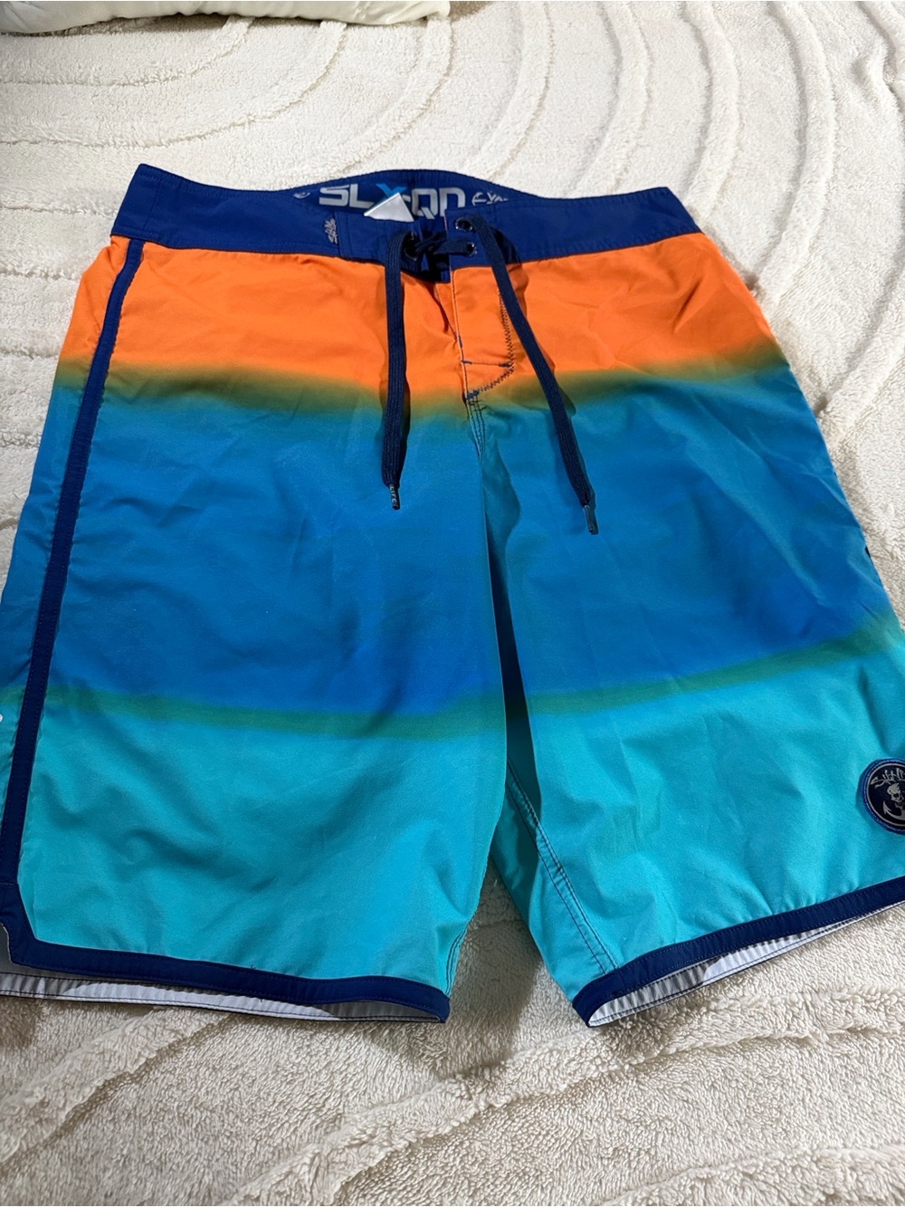 Men’s Salt Life Orange & Teal Gradient Swim Trunks